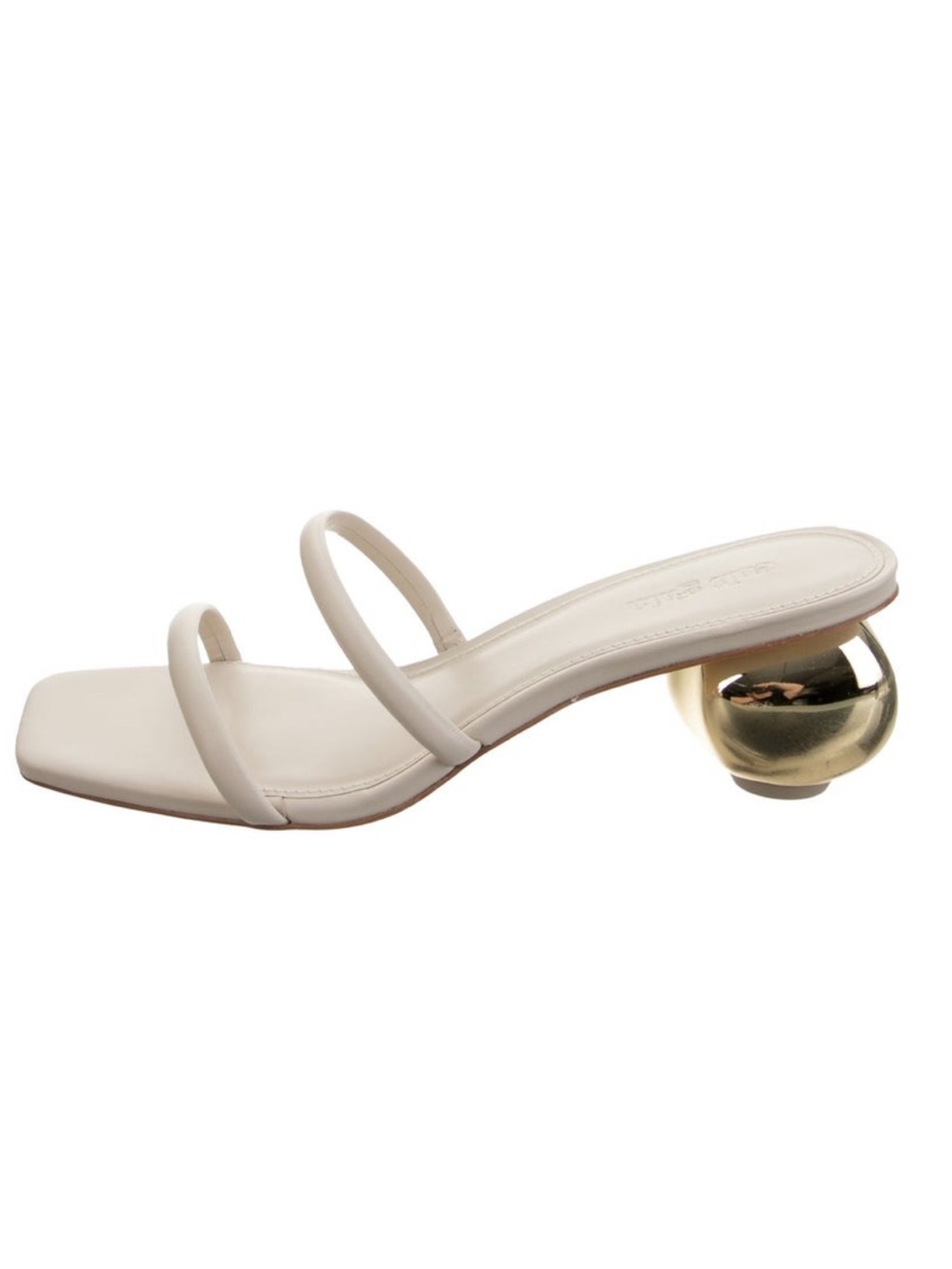cult gaia Cream Double-Strap Square-Toe Mules - Picture 6 of 6